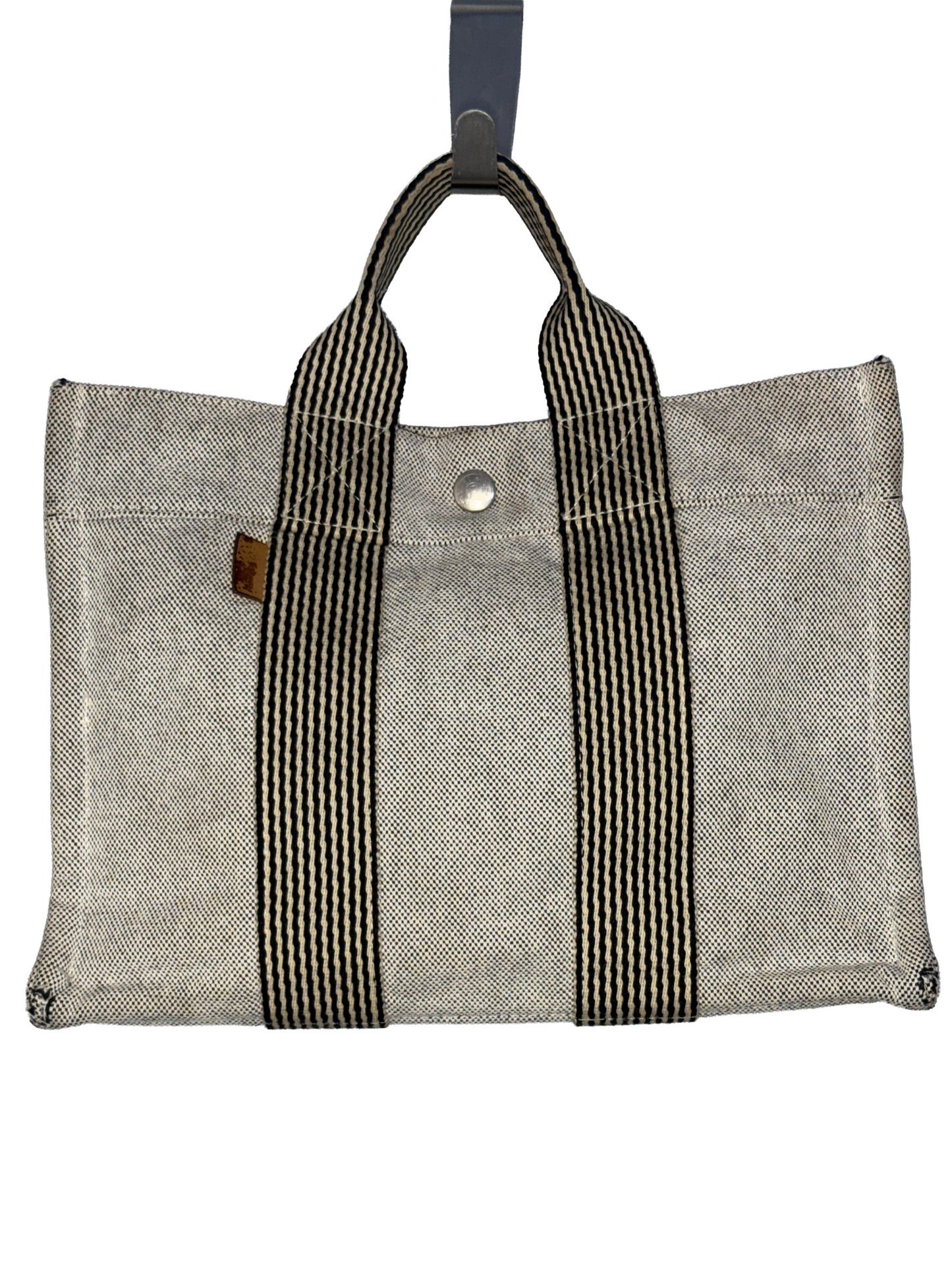 SAC CABAS HERMES TOTE BAG TOILE