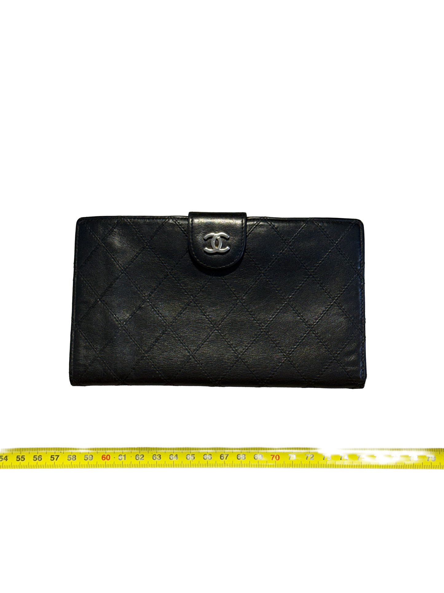 PORTEFEUILLE CHANEL - CUIR NOIR MATELASSE
