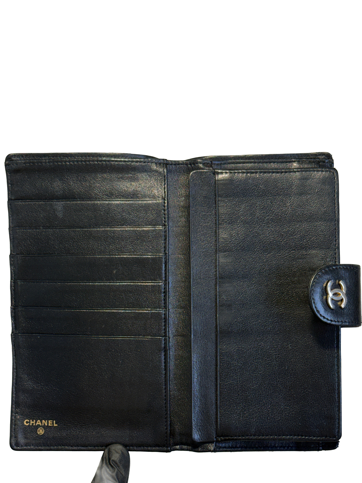 PORTEFEUILLE CHANEL - CUIR NOIR MATELASSE