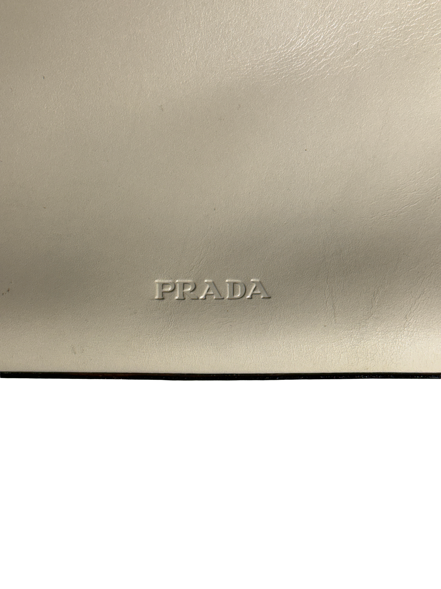 PRADA CLEO SHOULDER BAG - CUIR BLANC CASSE