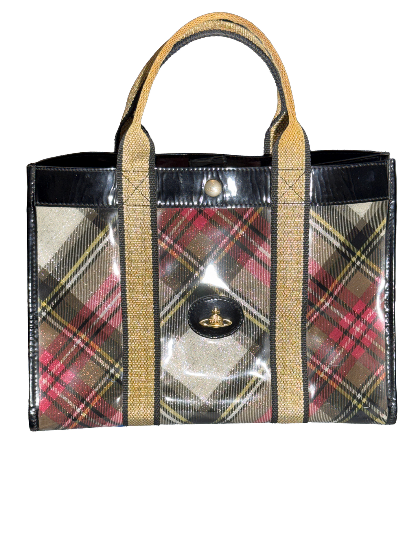 SAC CABAS VIVIENNE WESSTWOOD TARTAN VERNIS