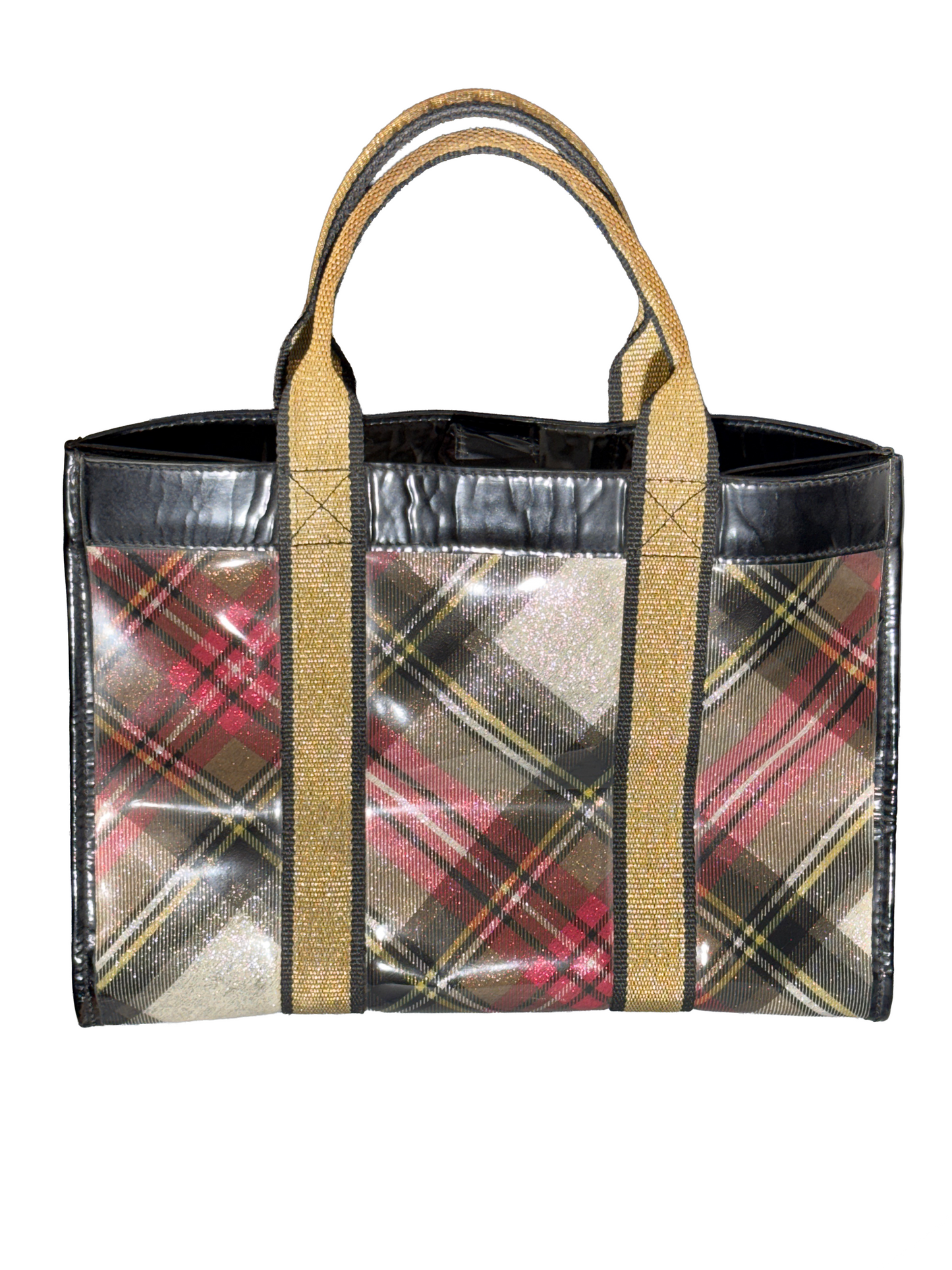 SAC CABAS VIVIENNE WESSTWOOD TARTAN VERNIS