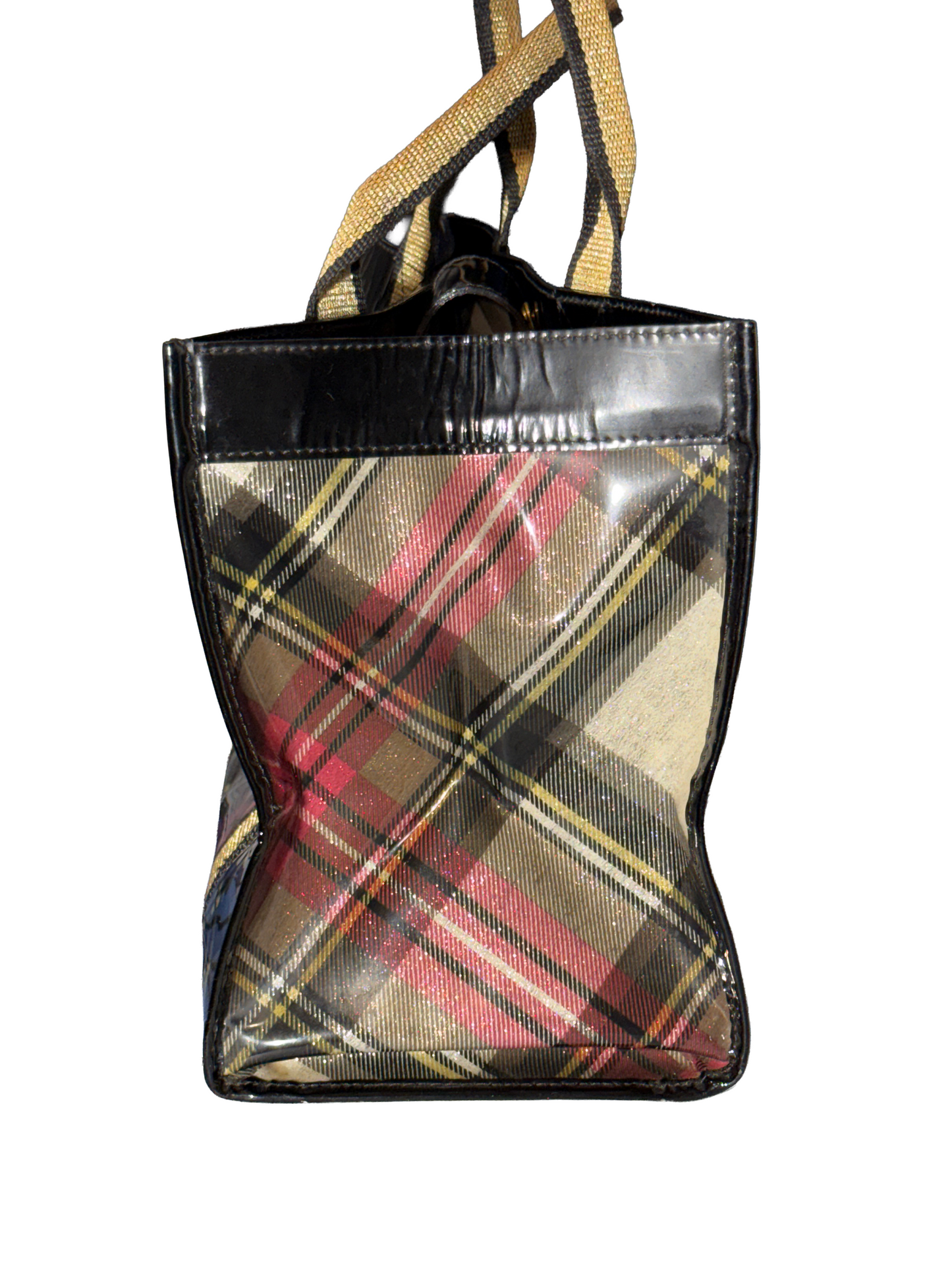 SAC CABAS VIVIENNE WESSTWOOD TARTAN VERNIS