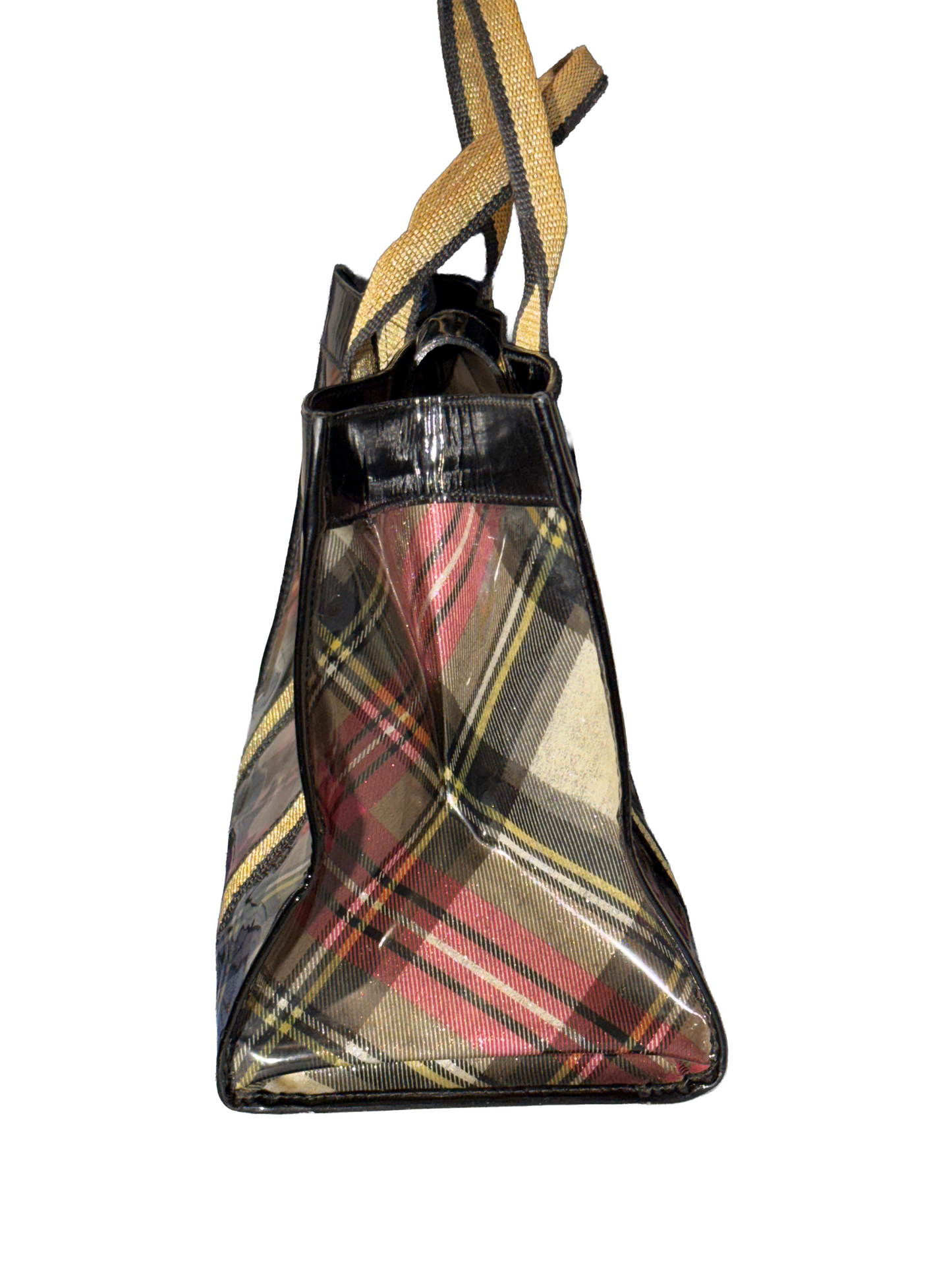 SAC CABAS VIVIENNE WESSTWOOD TARTAN VERNIS