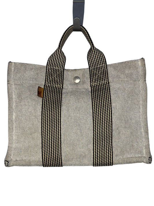SAC CABAS HERMES TOTE BAG TOILE
