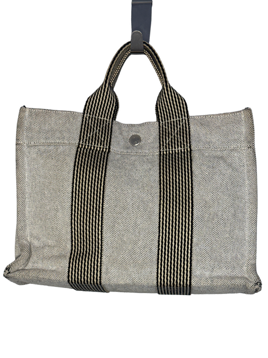 SAC CABAS HERMES TOTE BAG TOILE